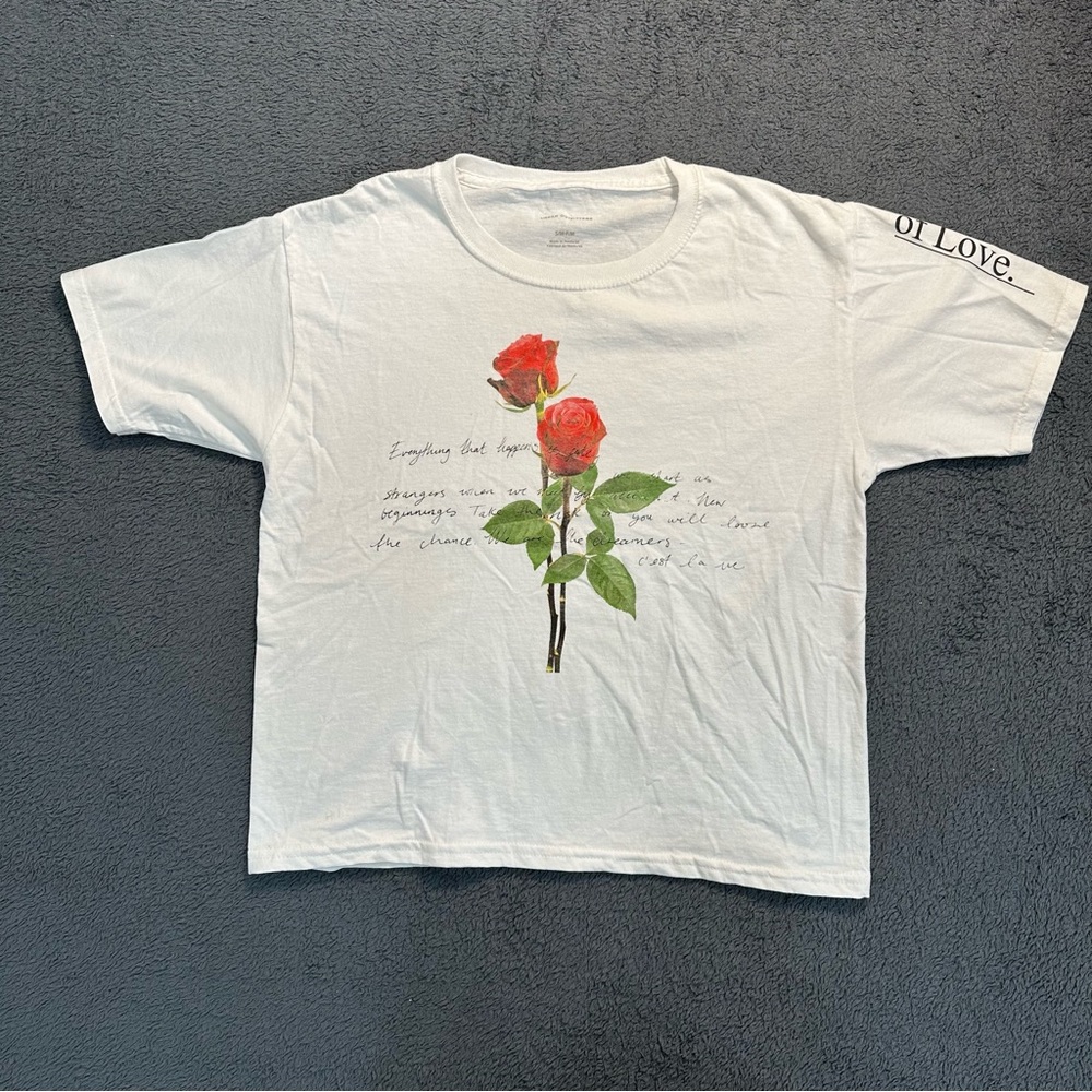 white Urban Outfitters ‘Love Letters’ tee
